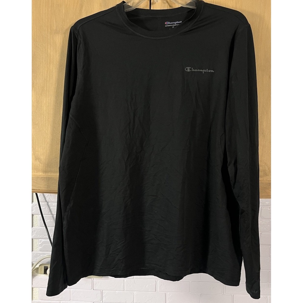 Champions Athentic Athleticwear LS XL Men's‎ Shirt Black